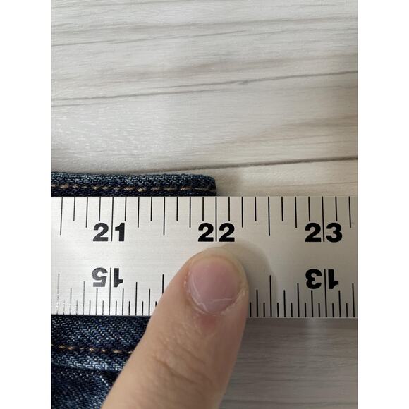 Old Navy Jeans Womens 20 Blue Denim High-Rise Slouchy Straight Button Fly Plus - Picture 4 of 13